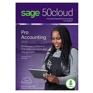 sage 50cloud pro accounting 2020 u.s. one year subscription [pc download]