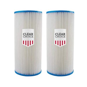clear choice sediment water filter 20 micron 10 x 4.50" water filter cartridge replacement 10 inch ro system 255491-43 ecp20-bb, hdc3001, 2-pk