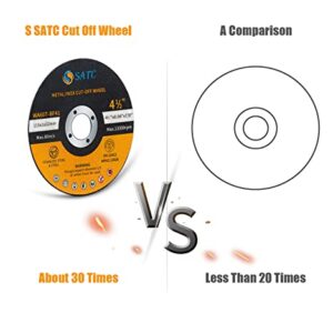 S SATC 4 1/2 Cut Off Wheel 50 PCS Cutting Wheels 4.5"x.040"x7/8" Angle Grinder Cutting Disc Ultra Thin Metal & Stainless Steel