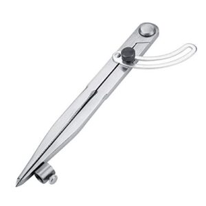 200mm Wing Leather Compass, Wing Leather Divider Rotating Tool Spacing Compasses Edge Area for Mechanical Marking and Leather Making