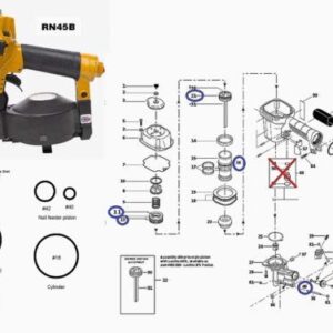 O-ring Kit RN45B for Bostitch RN45-B Coil Roofing Nailer