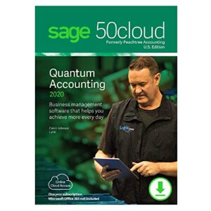 sage 50cloud quantum accounting 2020 u.s. 1-user one year subscription [pc download]