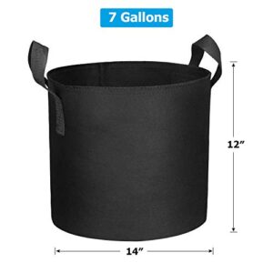 Adorma 12 Packs 7 Gallon Grow Bags, Heavy Duty 300G Thickened Nonwoven Fabric Plant Pots with Handle