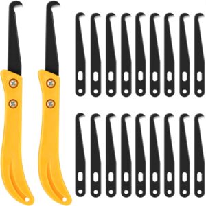 22 pieces grout remover tool - 2 grout saw and 20 grout saw knife, grout removal knife, edges caulking tool kit, caulking edge tool
