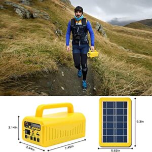 Portable Power Station - Soyond Battery Generator with Solar Generator (Solar Panel Included) 8000mAh Battery 2 LED Bulbs Fm Radio for Outdoors Camping Travel Emergency