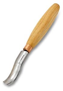 beavercraft, wood carving bent gouge k8a/14 0.55" - spoon carving tools - woodworking hand chisel compact wood carving knife for beginners and profi - hobbies for adults and kids - carbon steel blade