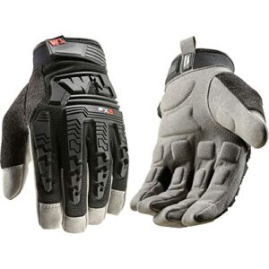 wells lamont men's fx3 extreme dexterity impact protection work gloves,black large 7856
