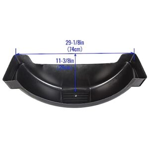ECOTRIC 2 Pcs Trailer Fenders W/Steps Compatible with Single-Axle Trailers 13" Diameter Wheels Tires Plastic Fenders - Black