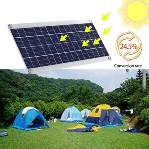 Solar Panel 25W 18V 12V Bendable Flexible Lightweight,Solar Car Battery Charger Portable Trickle Charger with Cigarette Lighter Plug,Module for 12 Voltr Boat with 10A Charge Controller (25w sloar Kit)