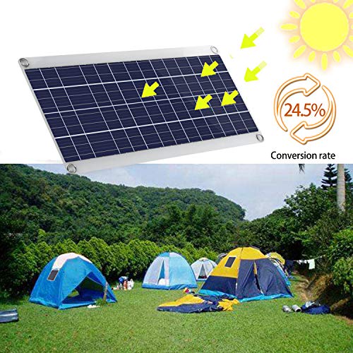 Solar Panel 25W 18V 12V Bendable Flexible Lightweight,Solar Car Battery Charger Portable Trickle Charger with Cigarette Lighter Plug,Module for 12 Voltr Boat with 10A Charge Controller (25w sloar Kit)