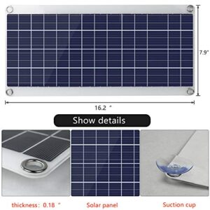 Solar Panel 25W 18V 12V Bendable Flexible Lightweight,Solar Car Battery Charger Portable Trickle Charger with Cigarette Lighter Plug,Module for 12 Voltr Boat with 10A Charge Controller (25w sloar Kit)