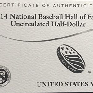 2014 D Baseball Hall Of Fame Comes in original US mint Box Half Dollar Brilliant Uncirculated US mint