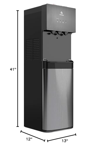 Avalon A5BLK Self Cleaning Bottleless Water Cooler Dispenser, UL, NSF certified Filters, Black Stainless Steel, full size