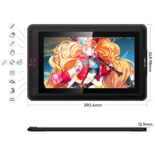 XPPen Drawing Tablet with Screen Full-Laminated Graphics Drawing Monitor Artist13.3 Pro Graphics Tablet with Adjustable Stand and 8 Shortcut Keys (8192 Levels Pen Pressure, 123% sRGB)