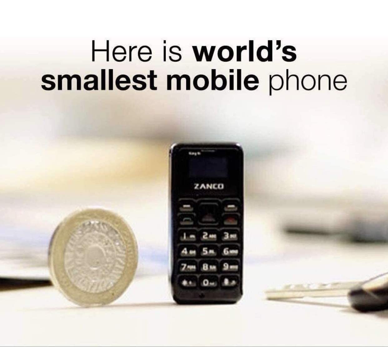 Zanco Tiny t1 World's Smallest Phone Bluetooth GSM Mini Phone with Voice Changer (Limited Stock Available)