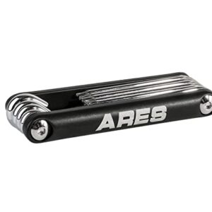 ARES 44000-10-Piece Tamper-Proof Folding Star Key Set - Sizes Include T-6 to T-30 - Corrosion-Resistant CR-V Steel Construction