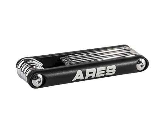 ARES 44000-10-Piece Tamper-Proof Folding Star Key Set - Sizes Include T-6 to T-30 - Corrosion-Resistant CR-V Steel Construction