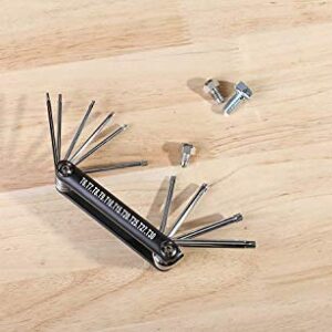 ARES 44000-10-Piece Tamper-Proof Folding Star Key Set - Sizes Include T-6 to T-30 - Corrosion-Resistant CR-V Steel Construction