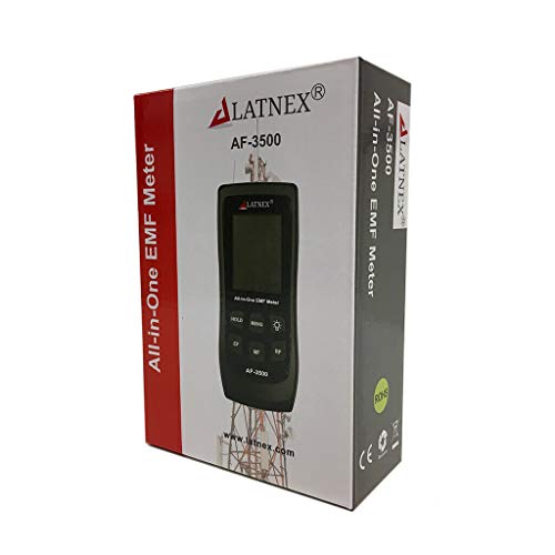 AF-3500 EMF Meter RF Detector and Reader with Calibration Certificate - Measures High and Low EMF Emissions from Cell Phones Towers, Smart Meters, Modems, Power Lines, Appliances, Electrical Boxes