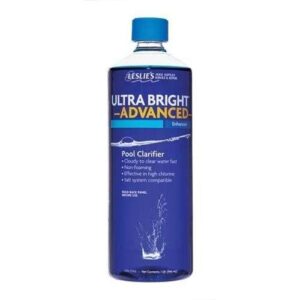 leslie's ultra bright advanced clarifier - fast-acting, non-foaming formula - for swimming pools - 1 quart