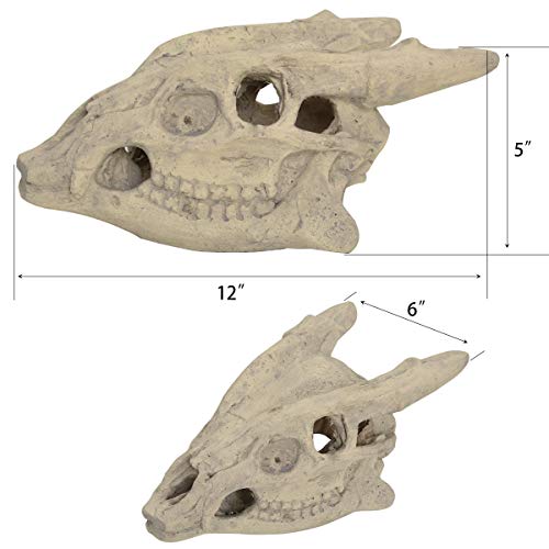 Stanbroil Fireproof Fire Pit and Fireplace Imitated Goat Skull Gas Log for Natural Gas/Liquid Propane, Halloween Decor,1-Pack - Patent Pending