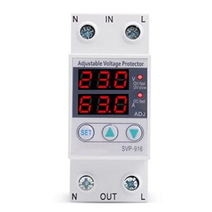 studyset under voltage relay,220v intelligent adjustable over and under voltage limit current protector relay reset protector 63a