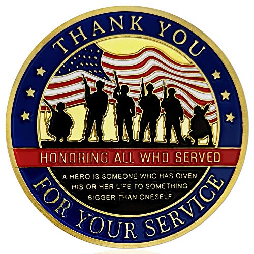 AtSKnSK Thank You for Your Service Military Appreciation Challenge Coin