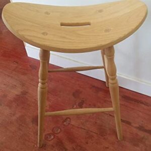 Solid wood, custom Handmade saddle stool