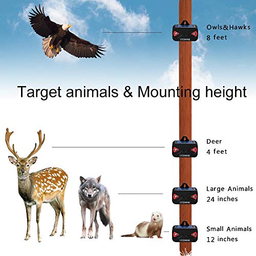 Lycoming Solar Predator Control Light Coyote Repellent Devices for Nighttime Animals Predator Lights Coyote Deterrent Deer Repeller with Bright Strobe Lights Skunk Raccoon Repellent - 2 Pack