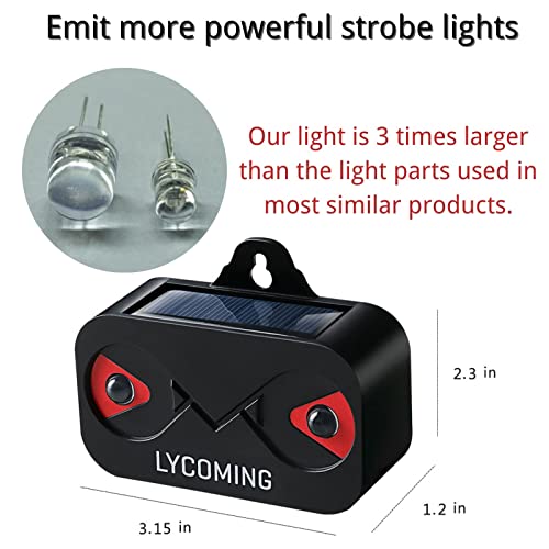 Lycoming Solar Predator Control Light Coyote Repellent Devices for Nighttime Animals Predator Lights Coyote Deterrent Deer Repeller with Bright Strobe Lights Skunk Raccoon Repellent - 2 Pack