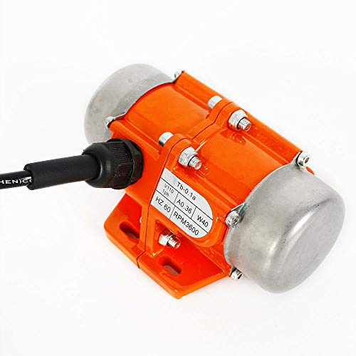 Concrete Vibrator Vibration Motor AC 110V 40W Electric Vibrating Motor Single Phase 3600 RPM Asynchronous Vibration Motor 6.6ft Cable for Shaker Table