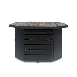 Mona Octagonal Iron Fire Pit, Matte Black