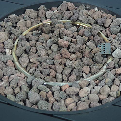 Mona Octagonal Iron Fire Pit, Matte Black