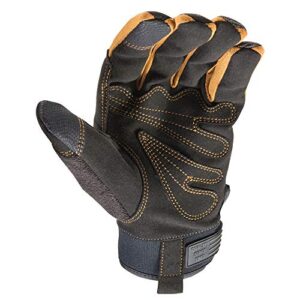 Wells Lamont FX3 Men's Extreme Dexterity Extra Wear Work Gloves, Touchscreen, Large 7853C, Black