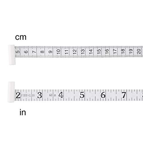 Larcele White Body Measuring Tape Double Scale Measurement Tape JC-01