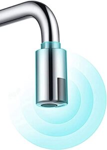 gqu touchless automatic faucet motion sensor adapter tap autowater for kitchen bathroom sink, hand free aerator, smart faucet sensor (null)