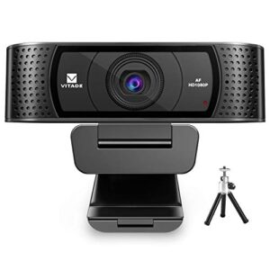 vitade hd webcam 1080p with microphone & cover slide, 928a pro usb computer web camera video cam for streaming gaming conferencing mac windows pc laptop desktop