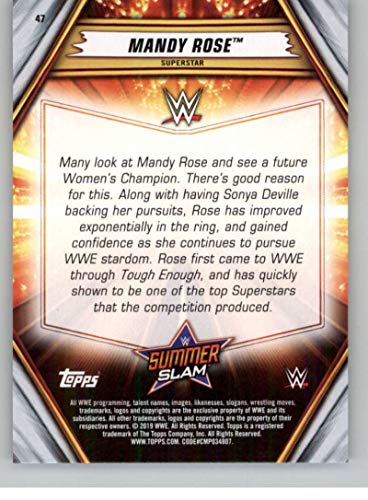 2019 WWE Topps SummerSlam Wrestling #47 Mandy Rose Official Wrestling Trading Card