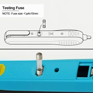 ALLOSUN Christmas Light Tester Bulb&Fuse Checker Gun 12-600 V AC Repair Non Contact AC Voltage Tester Light Bulb Removal Tool Fuse Bulb Tester,Blue