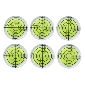 6pcs bubble spirit levels 32x7mm degree mark round circular level bubble leveling tool precision measuring layout tools