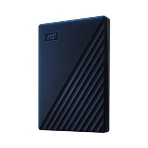 western digital wd 4tb my passport for mac, portable external hard drive with backup software and password protection, blue - wdba2f0040bbl-wesn