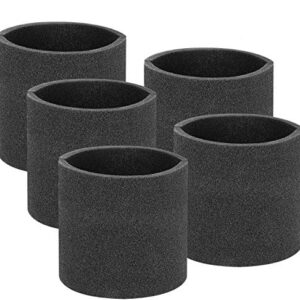 90585 Foam Sleeve VF2001 Foam Replacements Filters Compatible with Most Shop-Vac Wet/Dry Vacuum Cleaners 5 Gallon and Above, Vacmaster & Genie Shop Vacuum Cleaner, Replace Parts # 9058500, 5 Pack