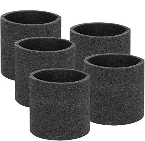 90585 Foam Sleeve VF2001 Foam Replacements Filters Compatible with Most Shop-Vac Wet/Dry Vacuum Cleaners 5 Gallon and Above, Vacmaster & Genie Shop Vacuum Cleaner, Replace Parts # 9058500, 5 Pack