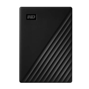 western digital 4tb my passport portable external hard drive with backup software and password protection, black - wdbpkj0040bbk-wesn