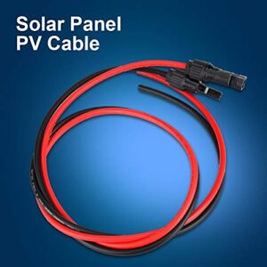 Solar PV Cable Extension Cords 2.5mm Pair of Solar Panel Wire Male & Female Connectors Red & Black 3.5 FT DC1000V 30A