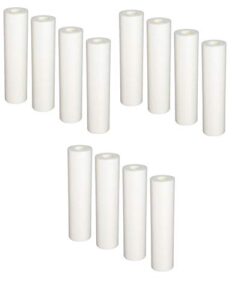 cfs – 12 pack universal polypropylene sediment water filter cartridges compatible with ap102t residential models – remove bad taste & odor – whole house replacement filter cartridge – 5 micron – 10"