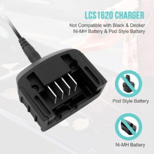 ADVTRONICS 20V MAX LCS1620 Replacement Charger Compatible with Black Decker 16V 20V Lithium Ion Battery LBXR20 LBXR20-OPE LB20 LBX20 LBX4020 LB2X4020 LBXR2020-OPE LBXR16