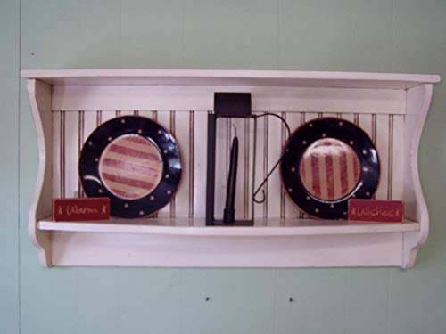 Plate Holder/Primitive Home Decor/Plate And Platter Display/Bowl Rack with Shelf