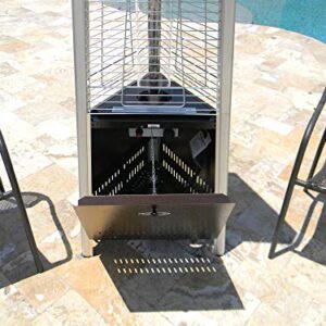 Hiland HLDS01-MGTHG Quartz Glass Tube Patio Heater w/Wheels, 40,000 BTU, Pyramid, Hammered Bronze