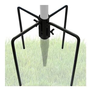 pole stabilizer stand base with 4 prongs for 1/2" or 3/4” freestanding poles – for hanging bird feeder and lantern, outdoor in-ground support, christmas decorations outdoor yard, gardening gifts women